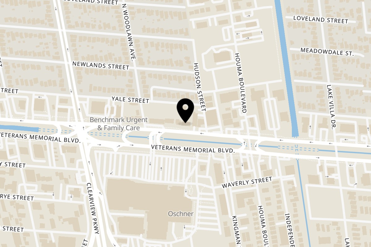Map showing the location of ISTANBUL GRILL METAIRIE on 4407 Veterans Memorial Blvd in Metairie