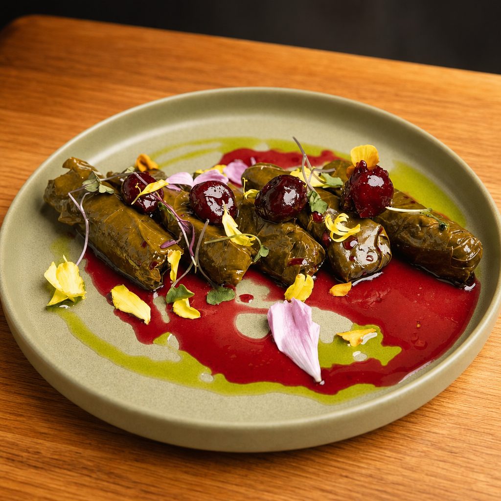 Homemade Grape Leaves.